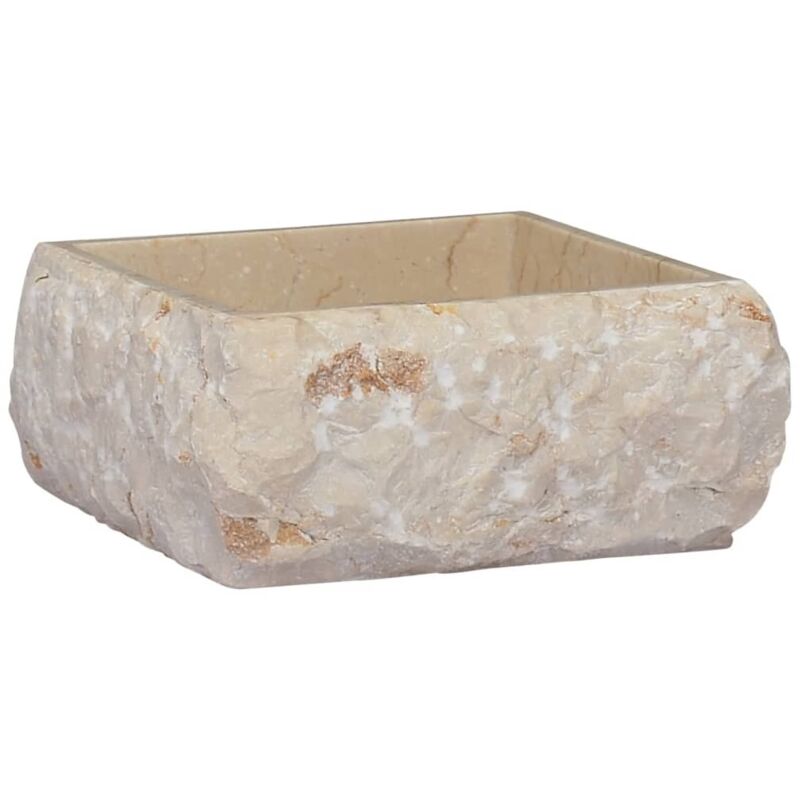 Waschbecken Creme 30x30x13 Cm Marmor Vidaxl