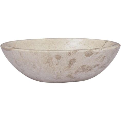 Waschbecken Creme 53x40x15 cm Marmor