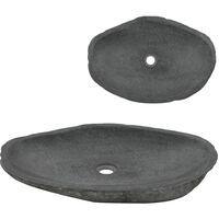 Waschbecken Flussstein Oval 60-70 cm