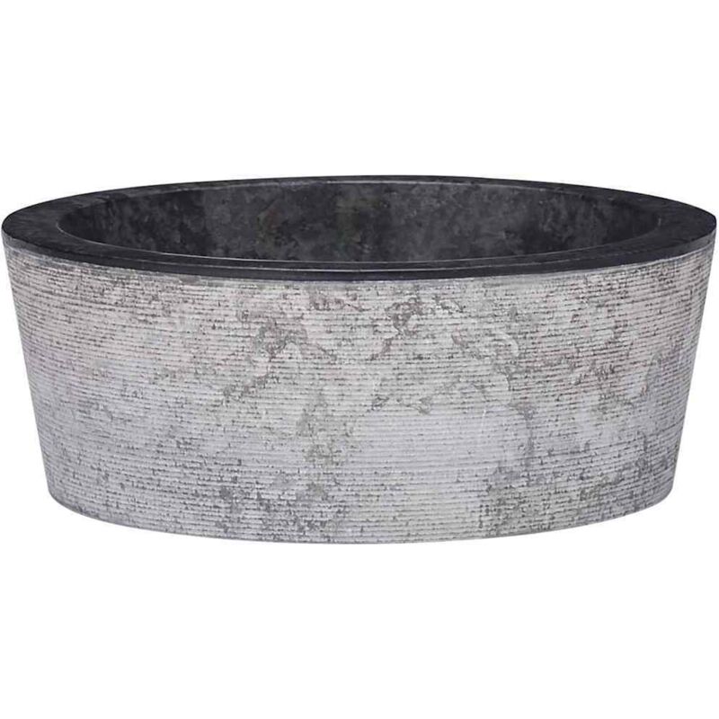 Waschbecken Schwarz Ø40x15 Cm Marmor - Vidaxl