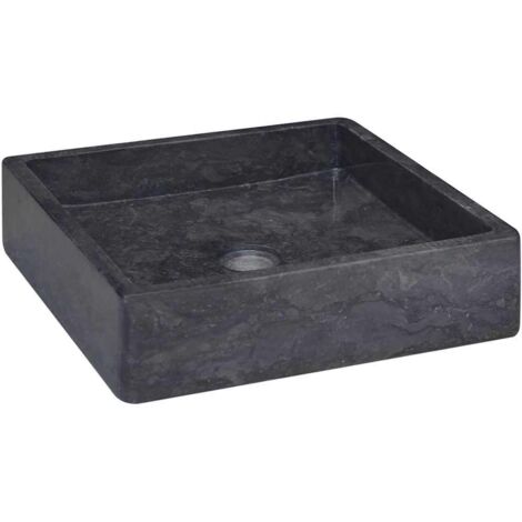 Waschbecken Schwarz 40x40x10 cm Marmor