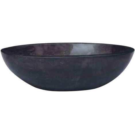 Waschbecken Schwarz 53x40x15 cm Marmor vidaXL