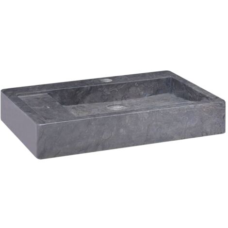 Waschbecken Schwarz 58x39x10 cm Marmor