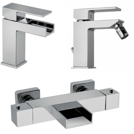 Waschbecken- Und Badewannenarmatur Mit Wasserfall + Bidetarmatur  Infinity