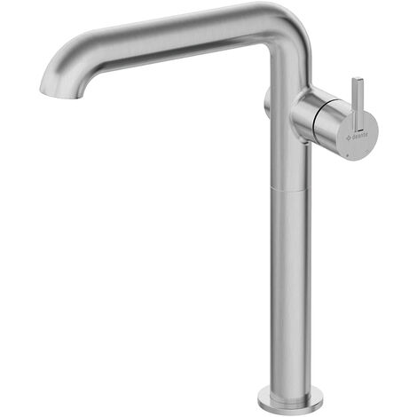 Waschbeckenarmatur für Aufsatzbecken, 30,5cm hoch, Edelstahl gebürstet, SILIA-30