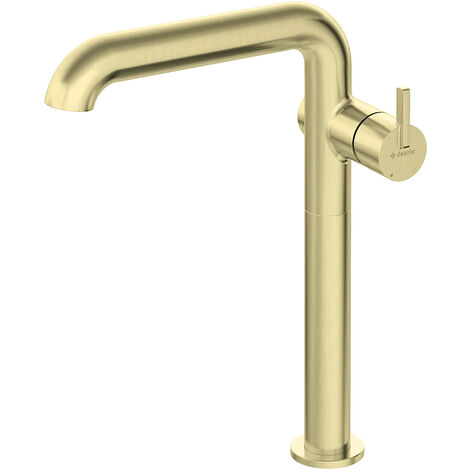 Waschbeckenarmatur für Aufsatzbecken, 30,5cm hoch, Gold gebürstet, SILIA-30