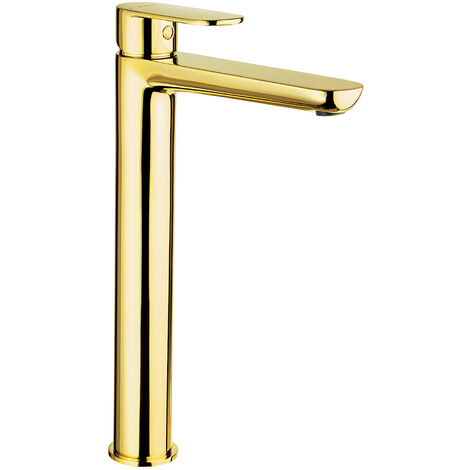 Waschbeckenarmatur, hoch in gold ALPINIA-30, B/H/T ca. 5/32/21 cm