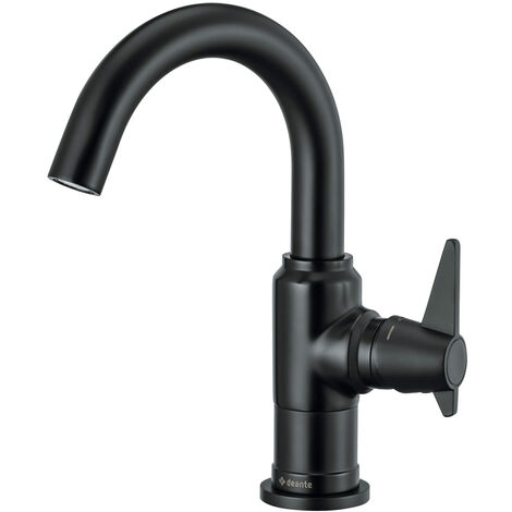 Waschbeckenarmatur in schwarz TEMISTO-30 - B/H/T: 5,0/22,7/17,0 cm