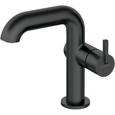 Waschbeckenarmatur mit rechteckigem Auslauf, schwarz, SILIA-30