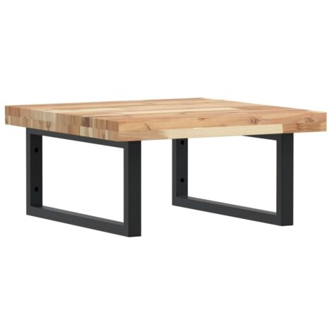 Waschbeckenregal Wandmontage Stahl und Akazienholz vidaXL