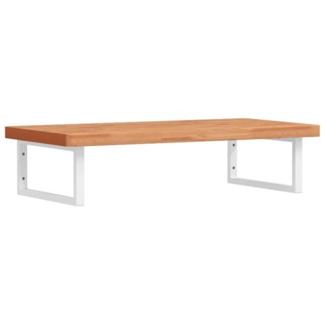 Waschbeckenregal Wandmontage Stahl und Massivholz Buche vidaXL