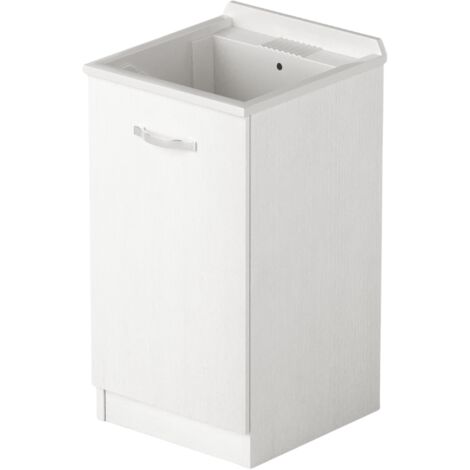Waschbeckenschrank, 1 Tür, weiß, H86 x 47 x 50 cm