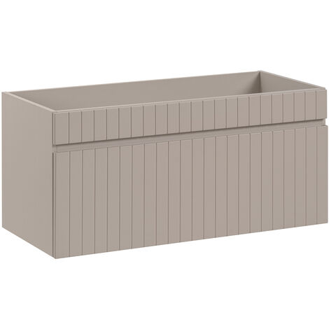 Waschbeckenunterschrank 100 cm Auszug IRAKLIO-56-CASHMERE Kaschmir B/H/T ca. 100/46/45,6 cm