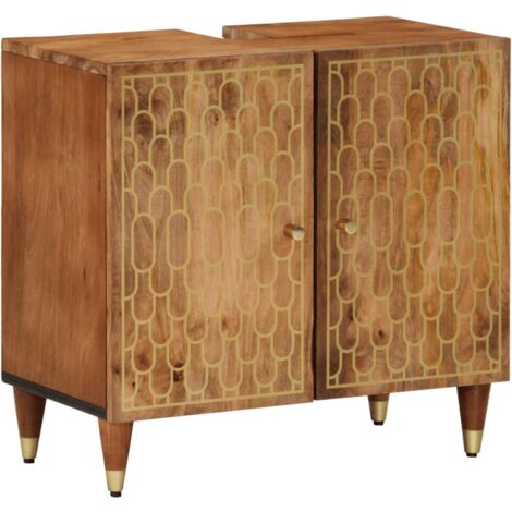 Waschbeckenunterschrank 62x33x58 cm Massivholz Mango vidaXL
