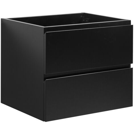 Waschbeckenunterschrank Angela 60cm - Mat Schwarz - Unterschrank