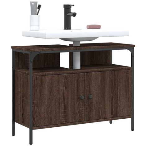 Waschbeckenunterschrank Eiche Braun 80x30x60 cm