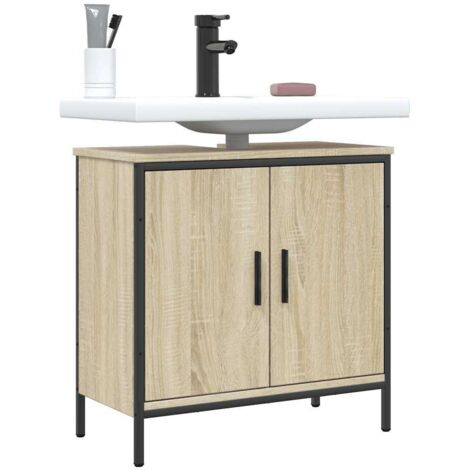 Waschbeckenunterschrank Eiche Sonoma 60x30x60 cm