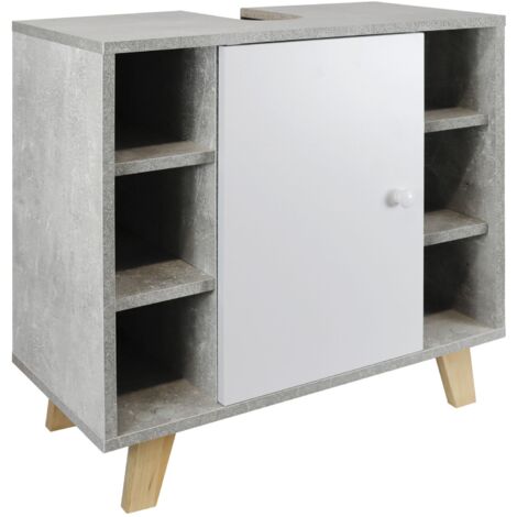 Waschbeckenunterschrank "Martha" marmor optikSeitenfächern 60x30x60cm