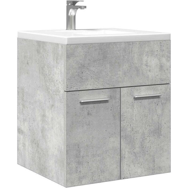 Vidaxl Waschbeckenschrank Betongrau 41x38, 5x46 Cm Holzwerkstoff