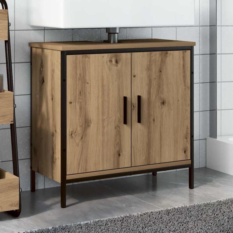 Vidaxl Waschbeckenunterschrank Artisan-eiche 60x30x60 Cm Holzwerkstoff