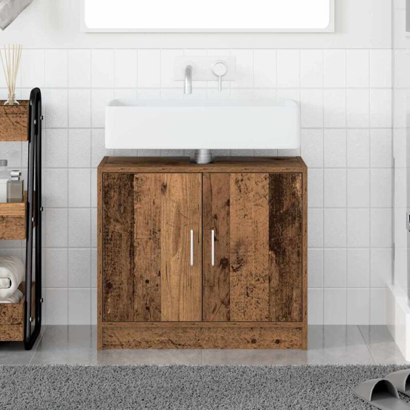 Waschbecken-schränke Altes Holz 63x29x55 Cm Vidaxl
