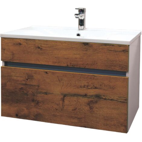 Waschbeckenunterschrank STELLA 80 EICHE ANTIK