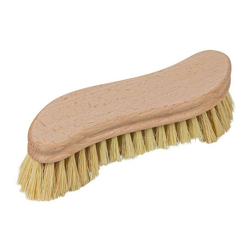 Waschbürste Holz S-Form Bart Fiber Bestückung