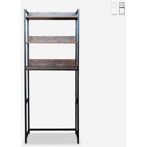 AHD AMAZING HOME DESIGN Waschmaschine Trockner Abdeckung WC 3 Böden 63x24x157h Tamiq Farbe: Braun - Schwarz