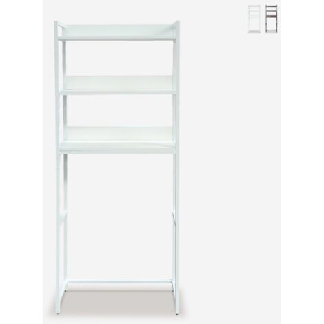 AHD AMAZING HOME DESIGN Waschmaschine Trockner Abdeckung WC 3 Böden 63x24x157h Tamiq Farbe: Weiß