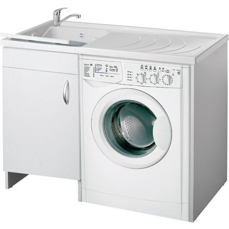 Waschmaschinenabdeckung mit Schrank Weiss 109x60 cm mod. Eco