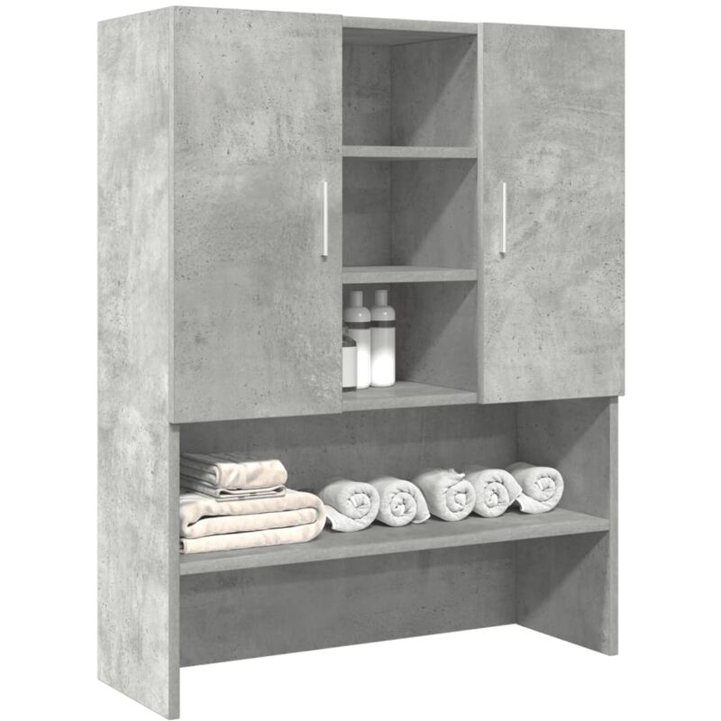 Waschmaschinenschrank Betongrau 70, 5x25, 5x90 Cm Vidaxl