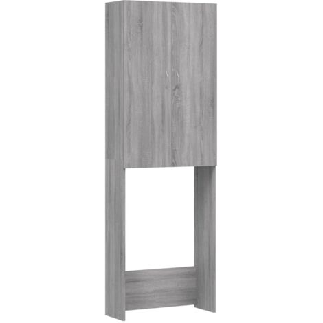 Waschmaschinenschrank Grau Sonoma 64x25,5x190 cm vidaXL