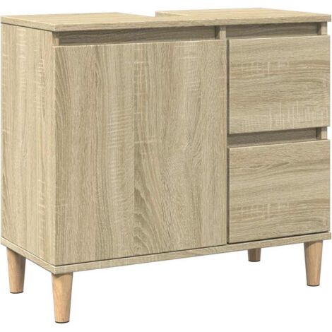 Waschschrank Eiche Sonoma 65x33x60 cm