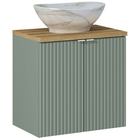 Waschtisch 60cm in grün und Eiche NEWPORT-56-GREEN