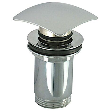 Waschtisch-Ablaufgarnitur Design POP-UP quadratisch, massiv, verchromt 1 1/4"