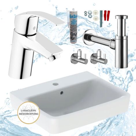 Waschtisch Geberit Renova Plan 600 x 195 x 480 mm, weiß - 501636001