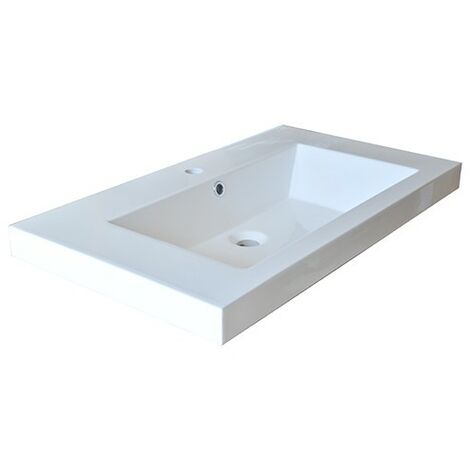 Waschtisch GLAM 2 80cm / Weiß/ 46x12x80