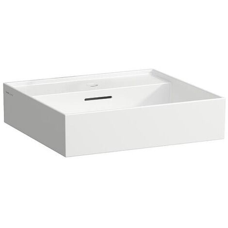 Waschtisch Laufen Kartell 500 x 460 mm, mit Überlauf, 1 Hahnloch mittig, weiß - H8103320001041