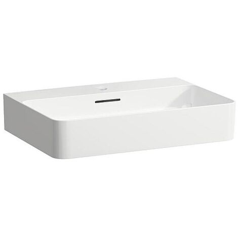 Waschtisch Laufen VAL 600 x 155 x 420 mm, mit Überlauf, 1 Hahnloch mittig, weiß - H8102830001041