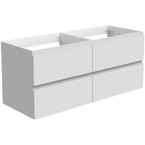 Waschtisch mit/ohne Waschbecken Waschbeckenunterschrank Badmöbel 120cm Weiß Keine Waschbecken