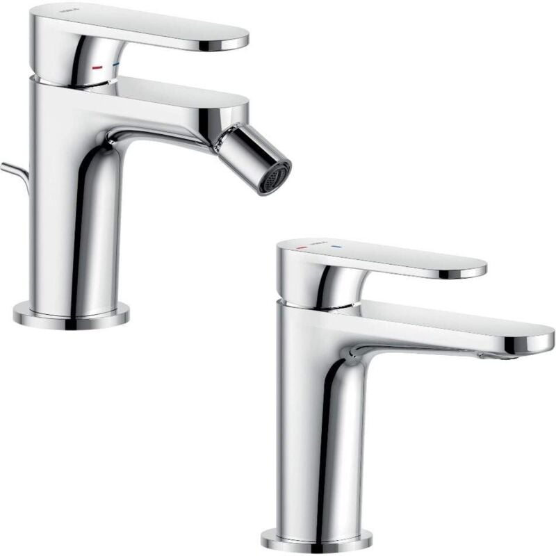 Nobili - Waschtisch- und Bidetmischer-Set in Chromfarbe yoyo KITYO1CR