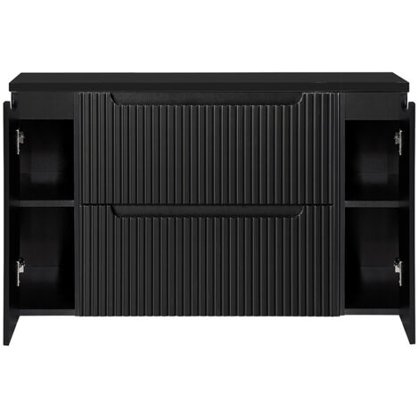 Waschtisch-Unterschrank 120cm, in schwarz, NEWPORT-56-BLACK