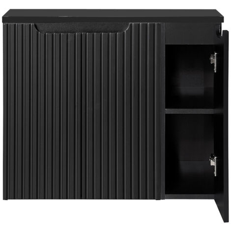 Waschtisch-Unterschrank 80cm, in schwarz, NEWPORT-56-BLACK