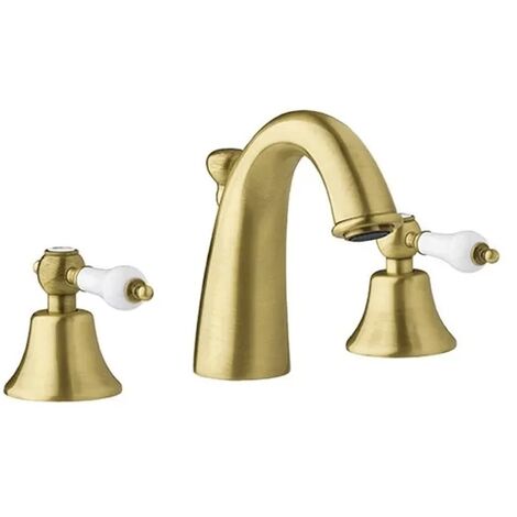 Waschtischarmatur 3-Loch Bronze Retro