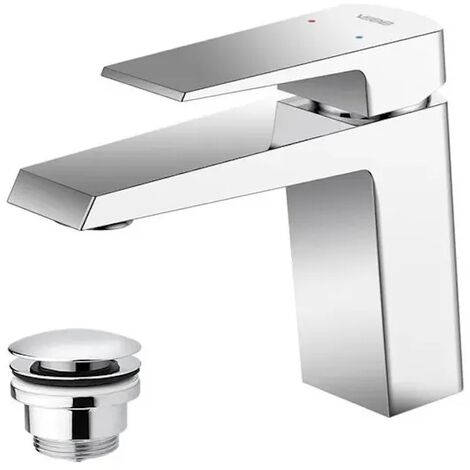 Waschtischarmatur mit Ablaufgarnitur (Stöpsel) Chrom