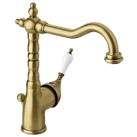 Waschtischarmatur mit hohem Auslauf Bronze Retro