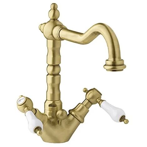 Waschtischarmatur mit hohem Auslauf Bronze Retro