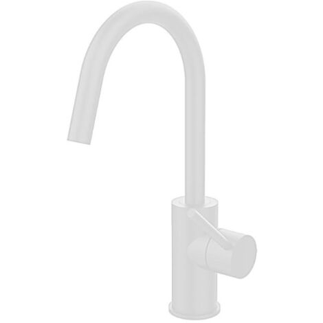 Waschtischbatterie mit schwenkbarem Auslauf mattweiß Paffoni Light Serie LIG078BO Messing - Opak Weiß