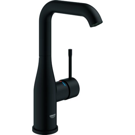 Waschtischmischer Grohe Essence L-Size, seitliche Betätigung schwenkbar, phantom black - 24177KF1