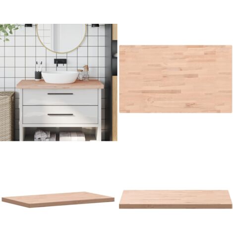 Waschtischplatte 100x60x4 cm Massivholz Buche - Holz Arbeitsfläche - Buchenholzarbeitsplatte - Waschttische Platte - Küchenarbeitsplatte - Badrenovierung - Home & Living